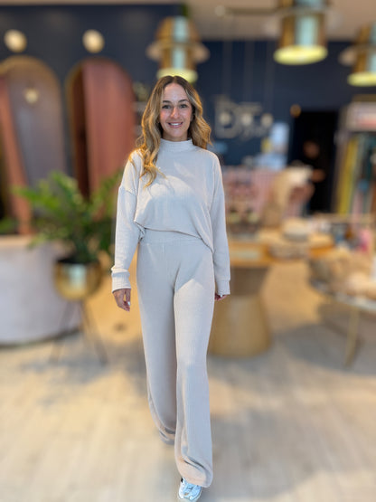 Nude ribbed set de viaje