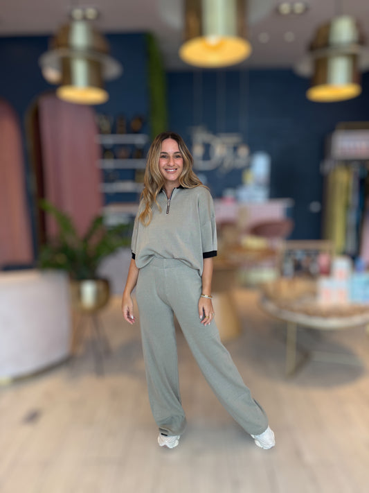 Grey & black zipper set de viaje