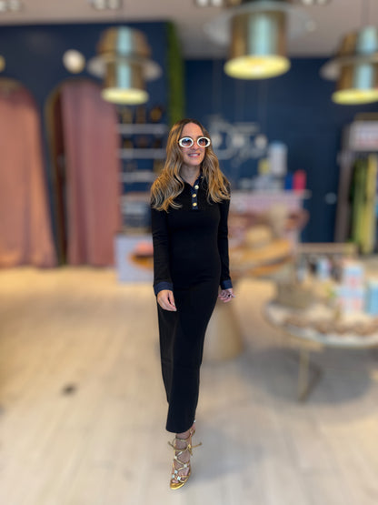 Black & denim Rachel's Dress BLACK WEEK