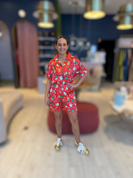 Red cookie Christmas  pijama