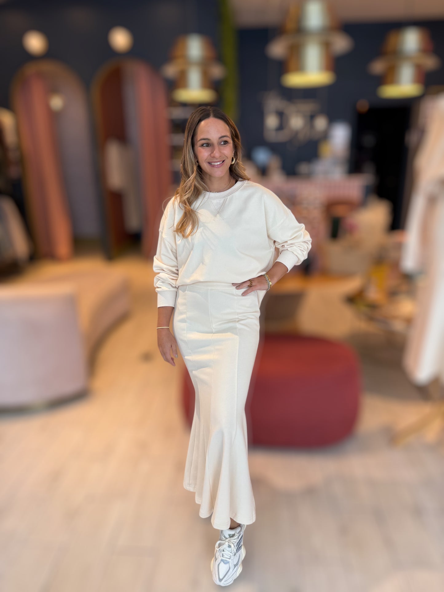 Tzniut Cream Adela's skirt Set