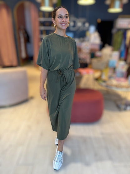 Olive tshirt midi Dress