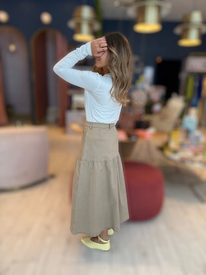 Taupe Raquel's skirt