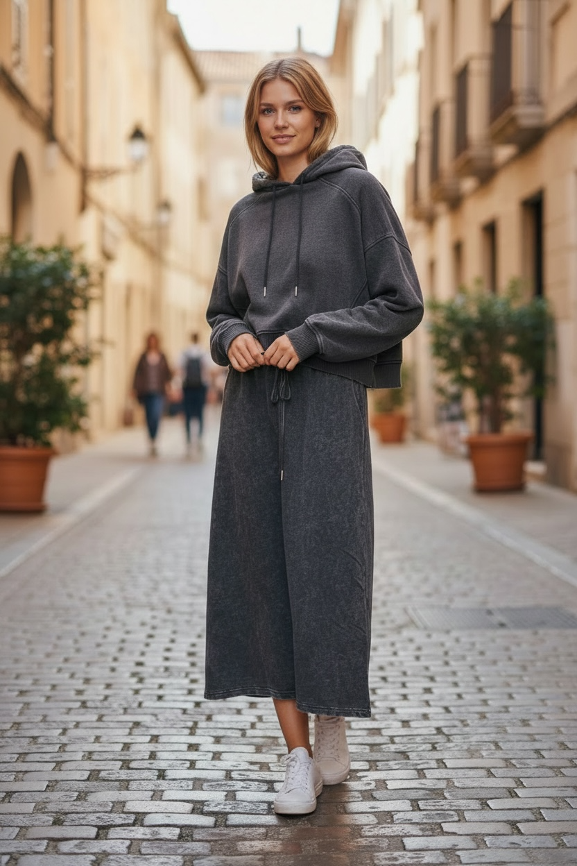 Black Tzniut skirt set de viaje