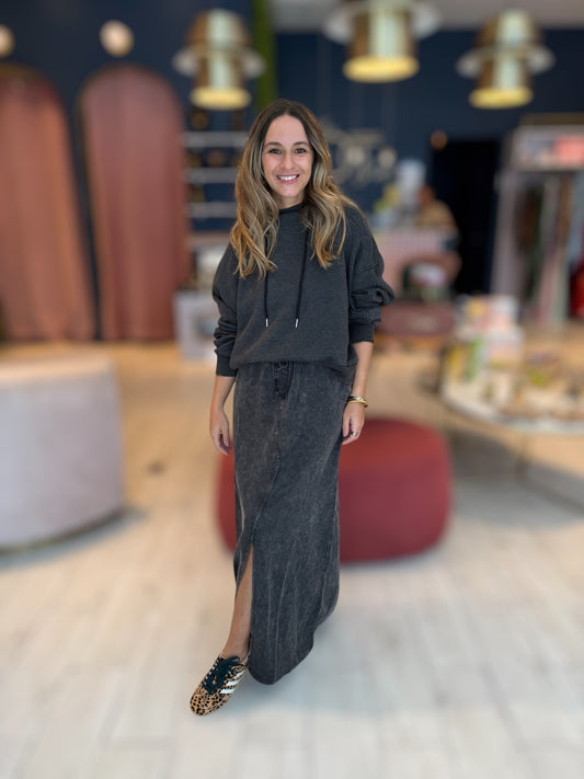 Black Tzniut skirt set de viaje