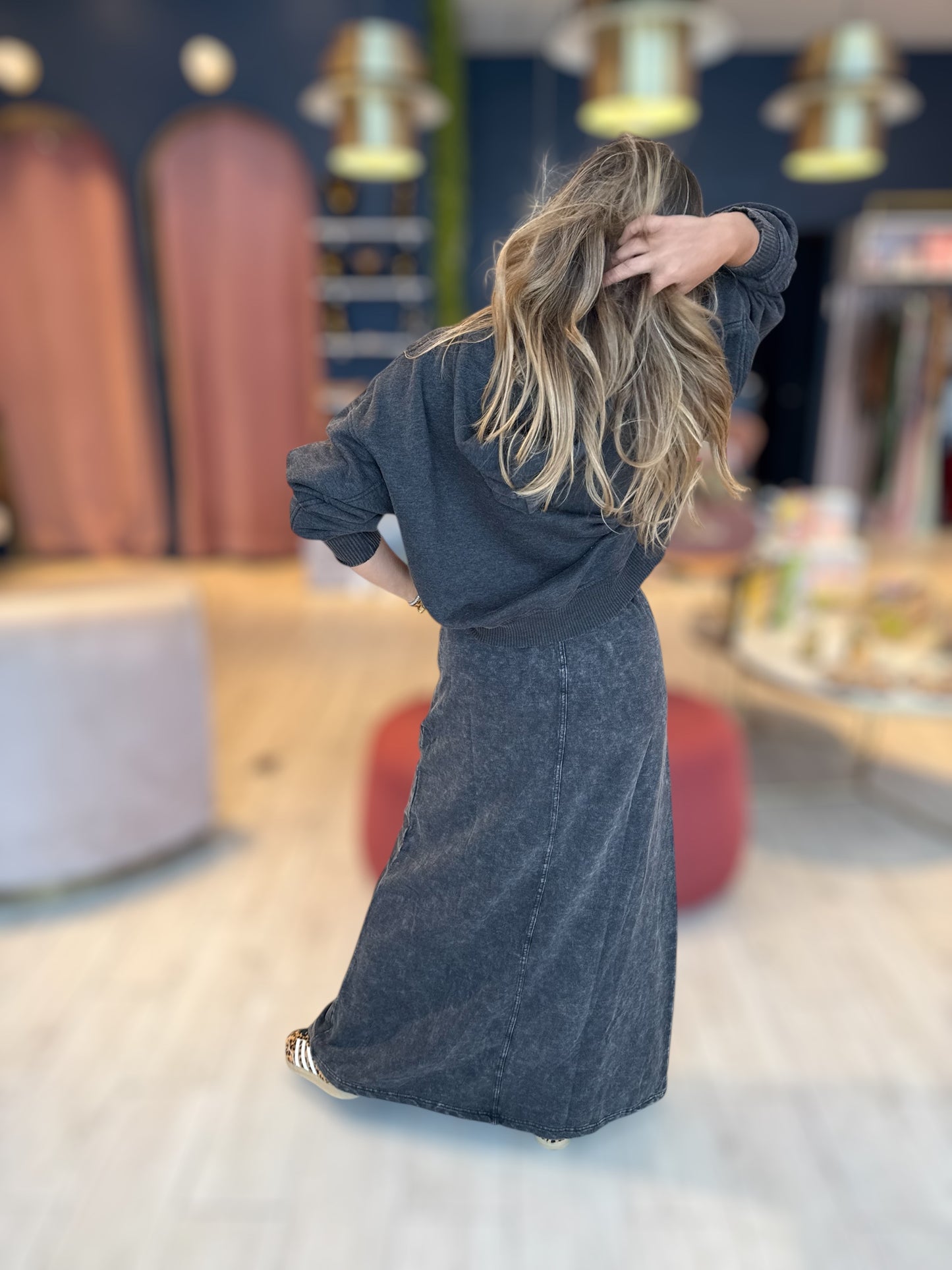 Black Tzniut skirt set de viaje