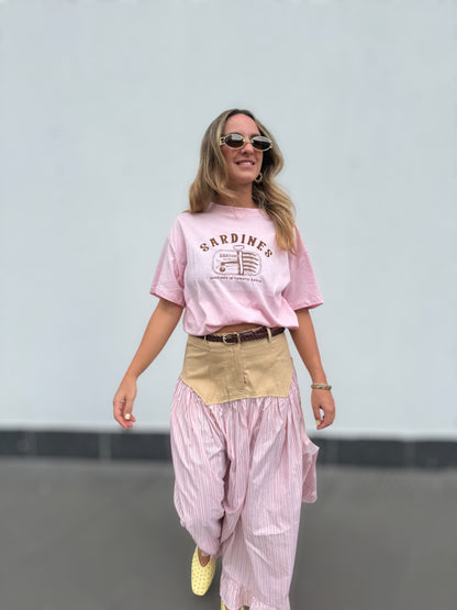 Nude & Pink flare skirt