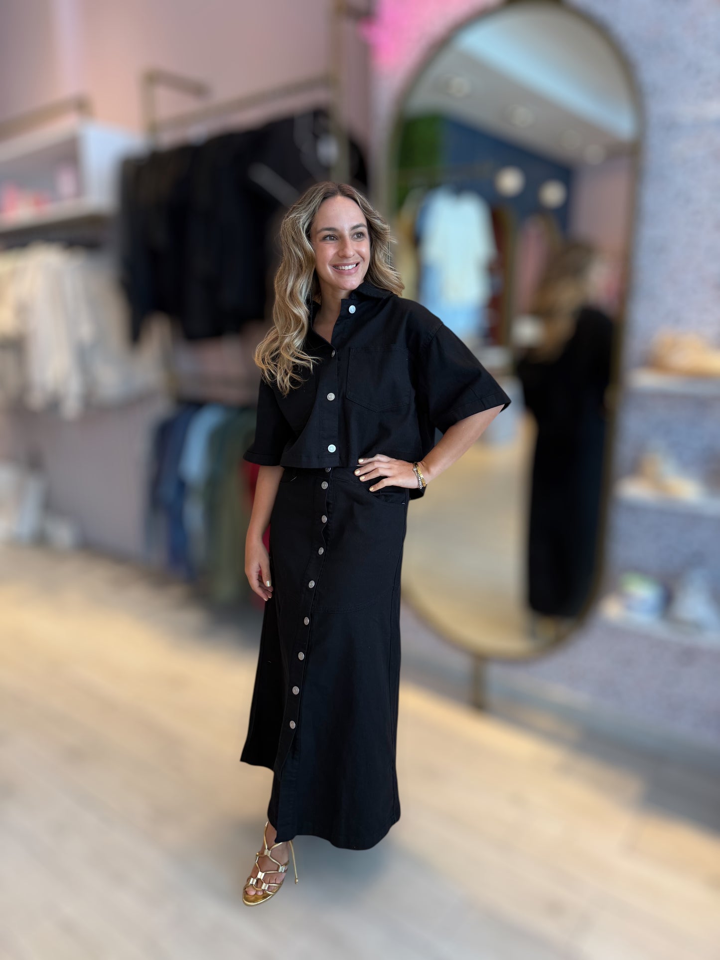 Black TZNIUT  skirt set