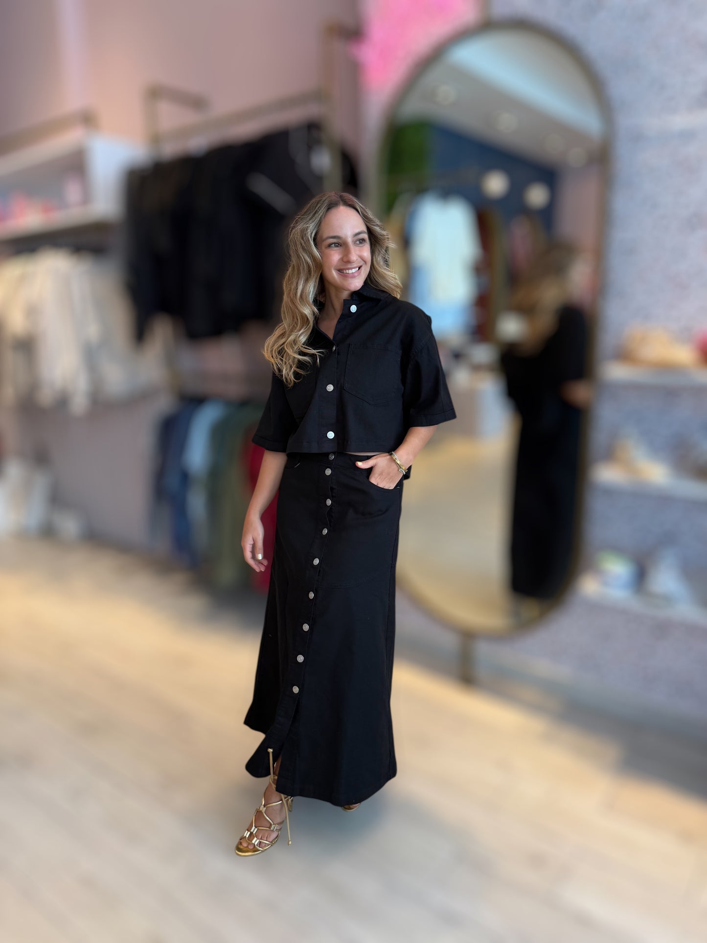 Black TZNIUT  skirt set
