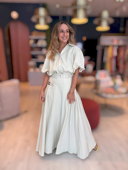 Pleated tzniut skirt set