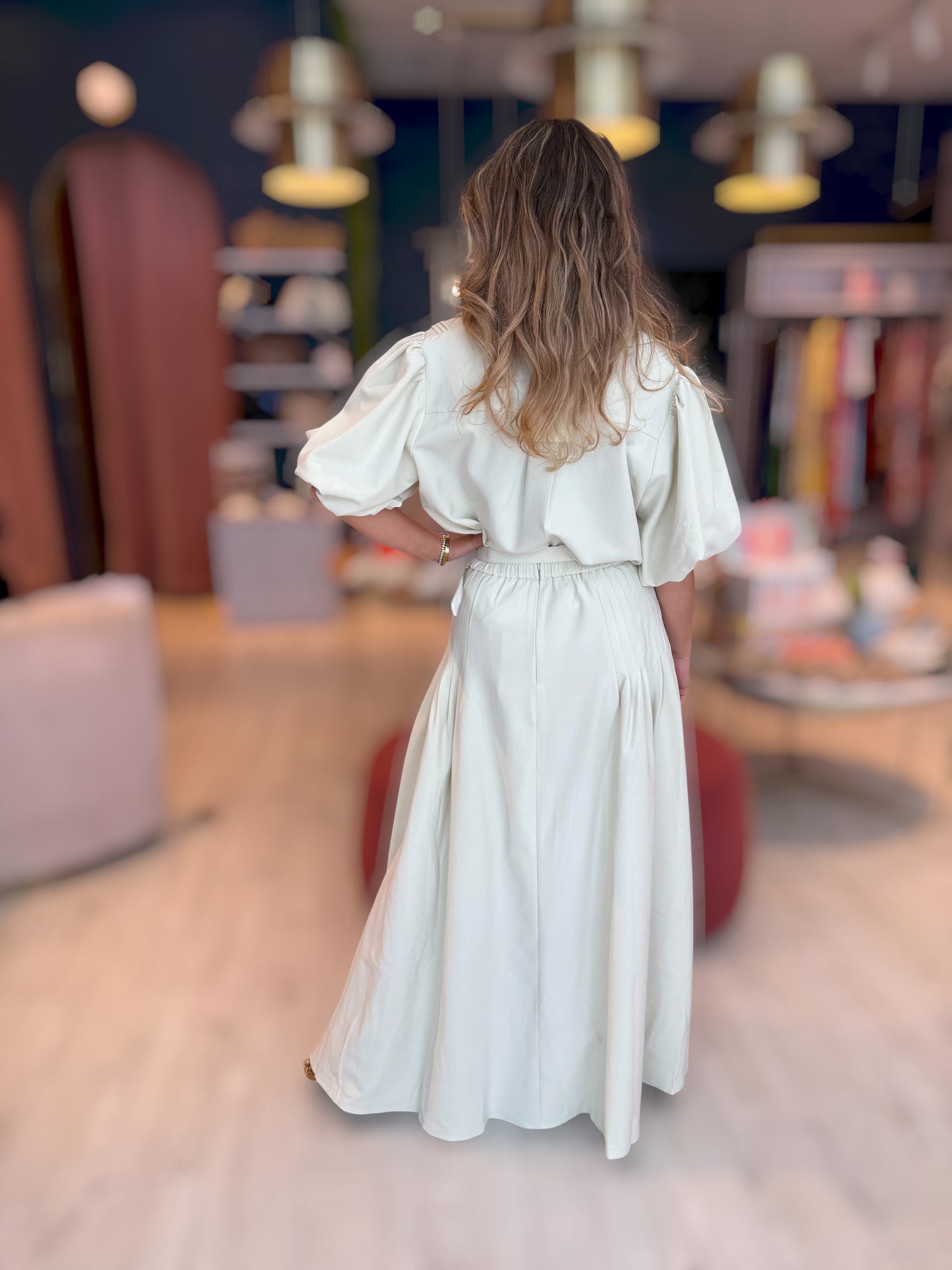 Pleated tzniut skirt set