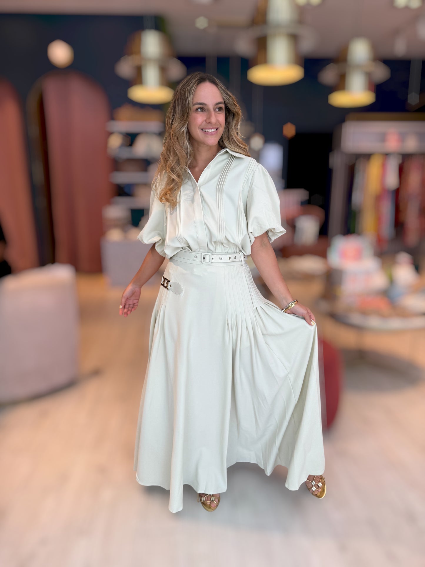 Pleated tzniut skirt set
