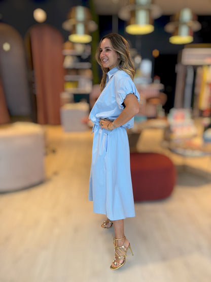Light Blue Tzniut skirt set