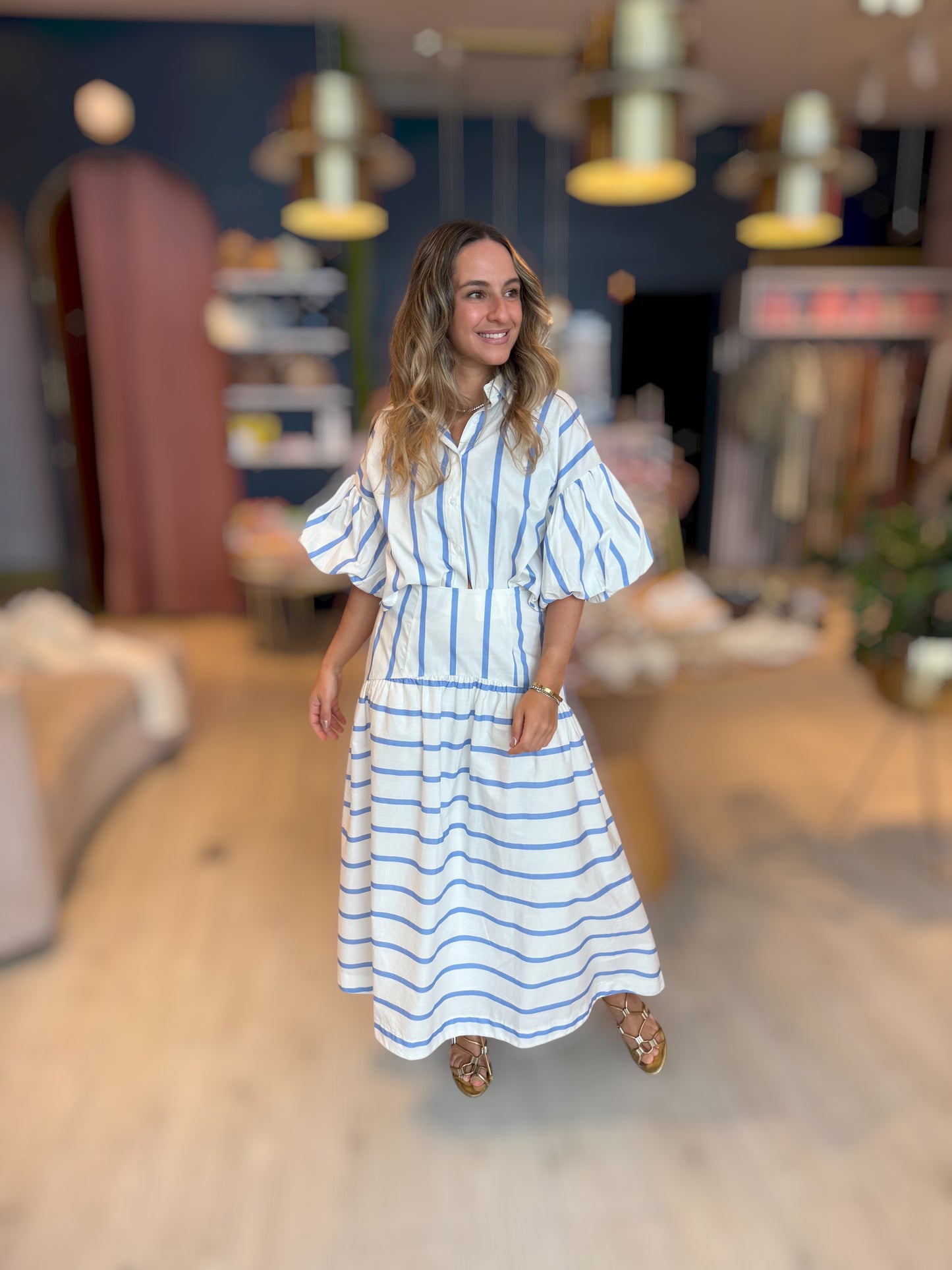 Striped Tzniut skirt set