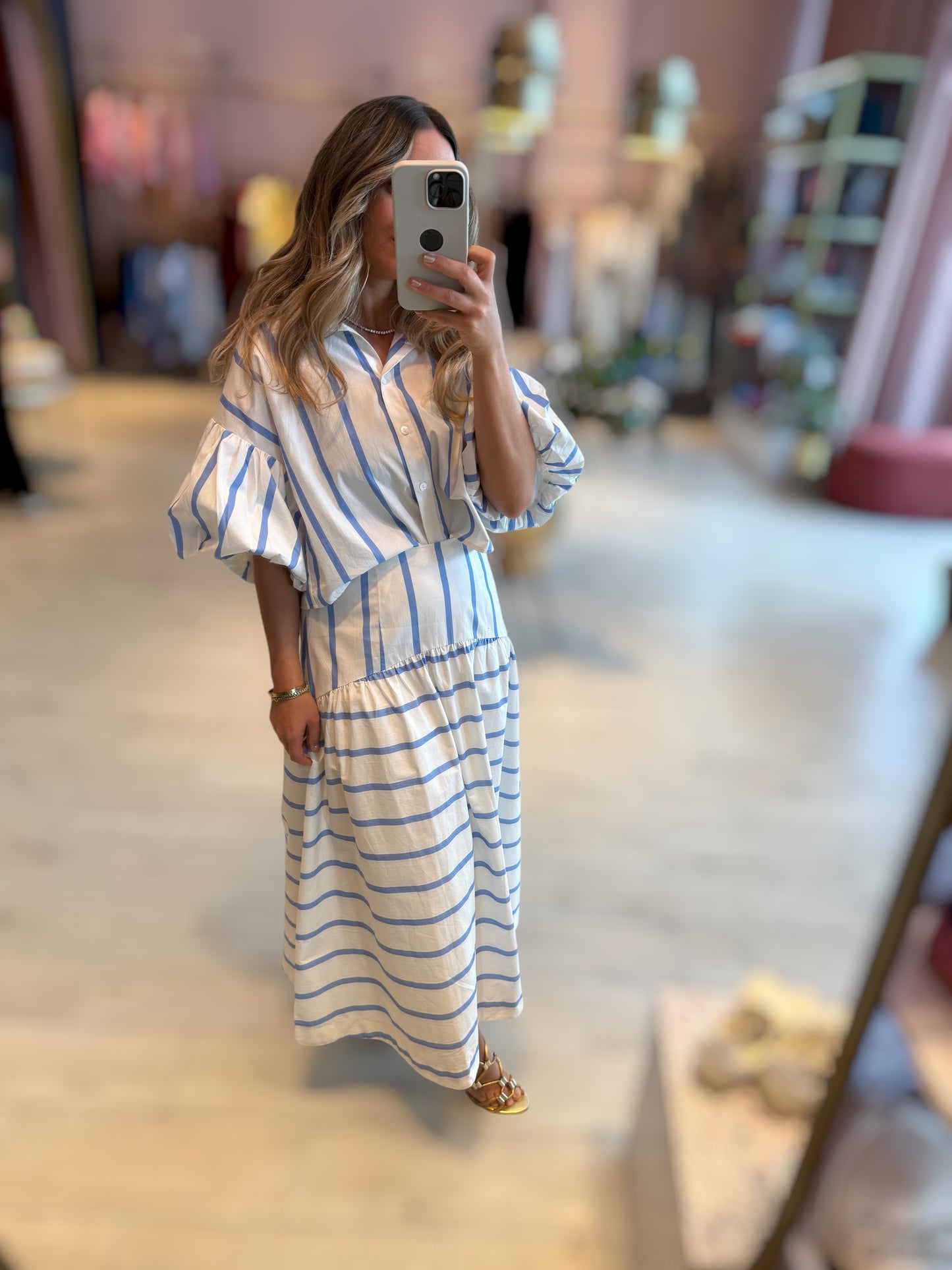 Striped Tzniut skirt set