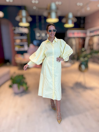 Butter yellow puffy dress