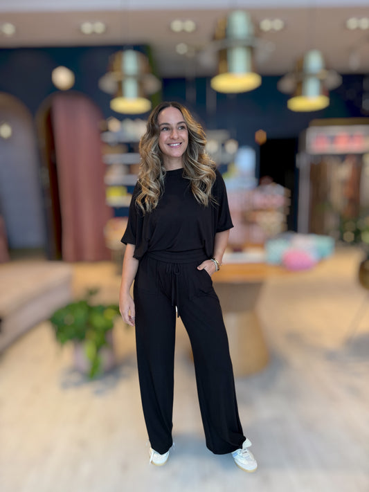 Black comfy set viaje