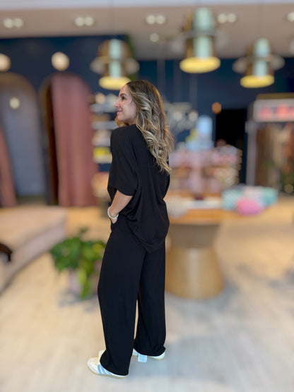 Black comfy set viaje
