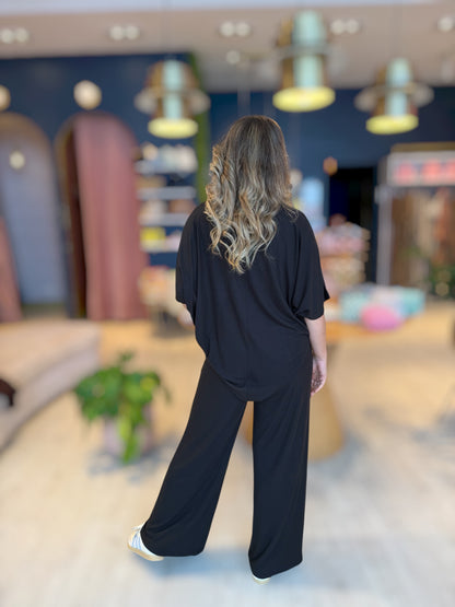 Black comfy set viaje