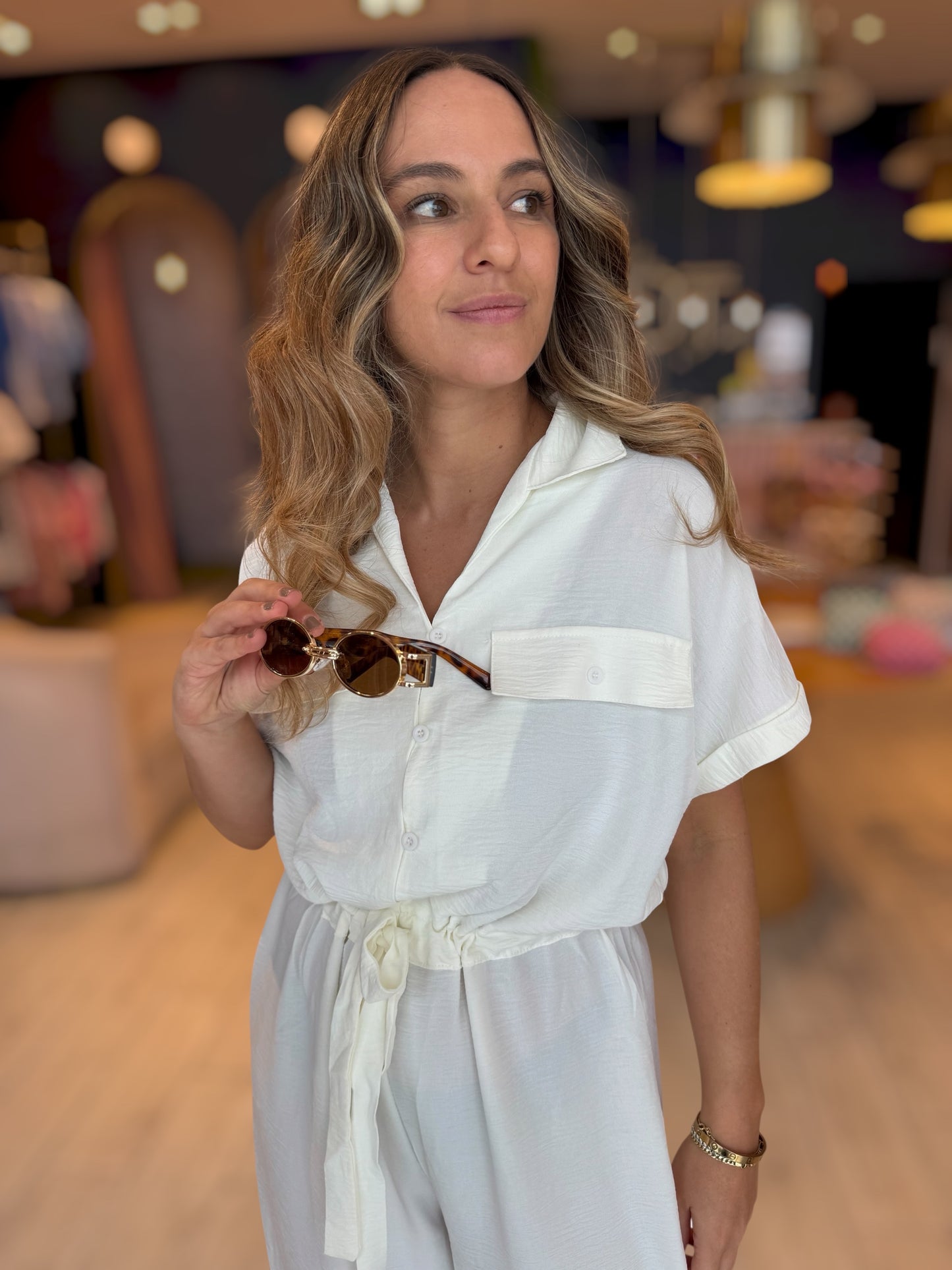 White Silky Comfy Jumpsuit