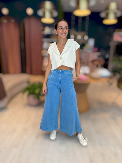 Blue denim pants 24 julio