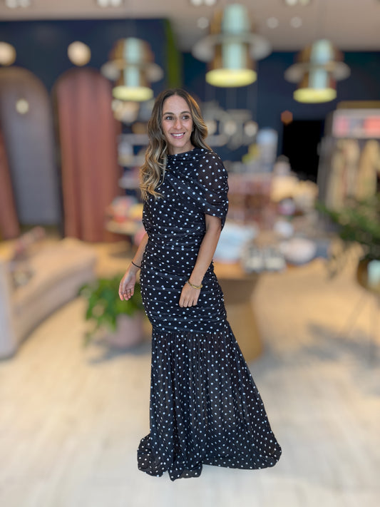 Black polka Dress