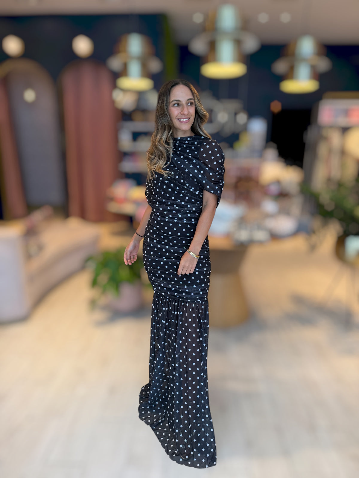 Black polka Dress
