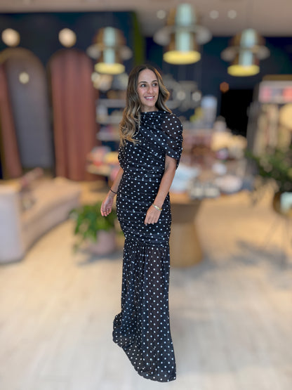Black polka Dress