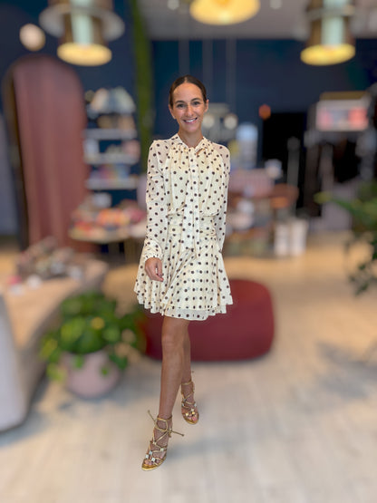 Butter yellow Polka dots dress