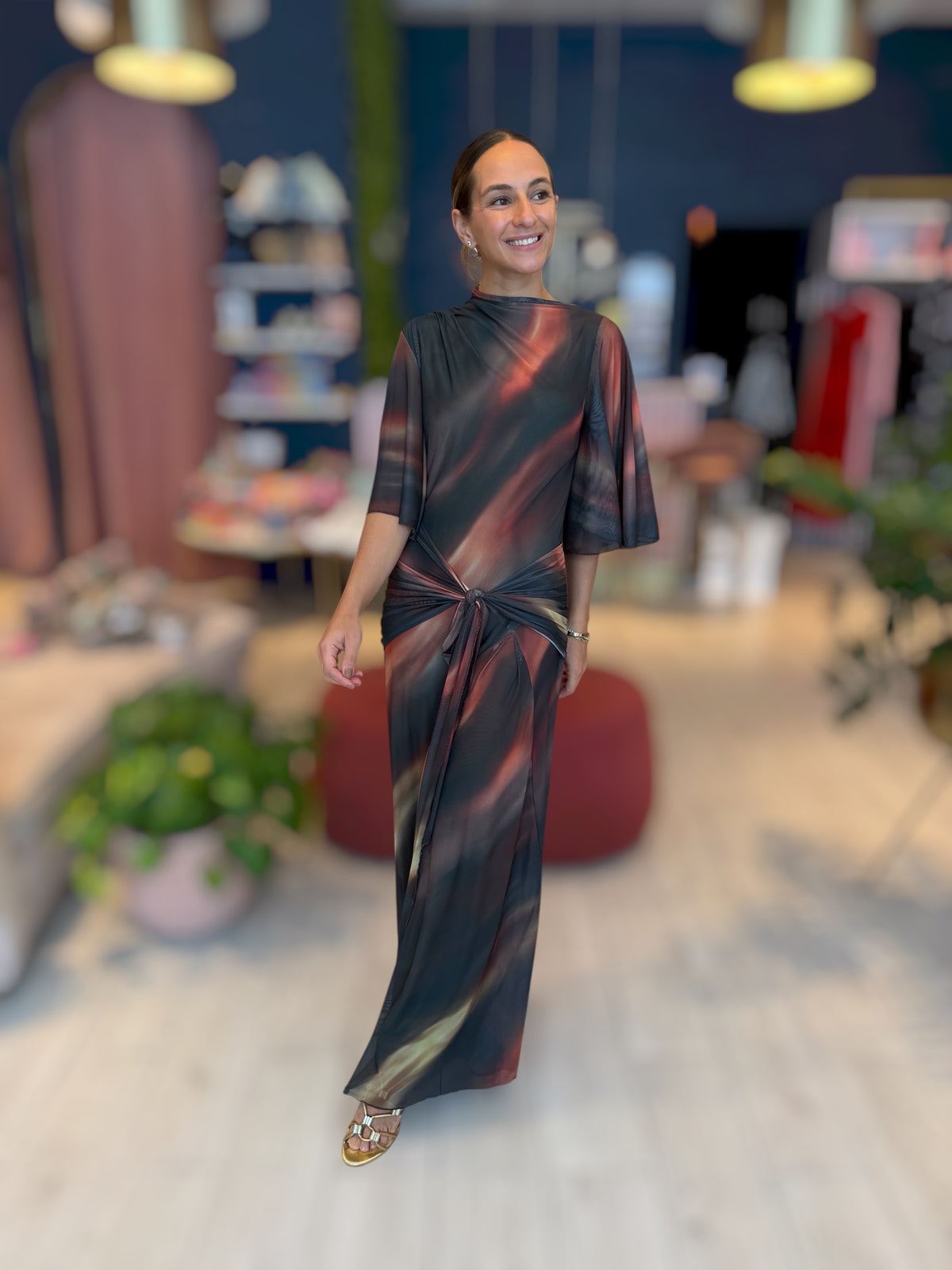 Zahara tie in front dress