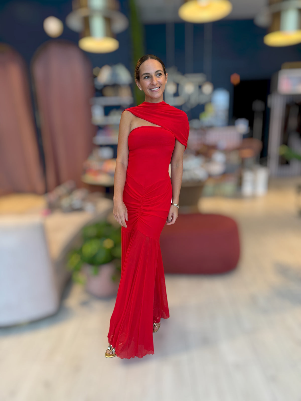 Red chocker Dress