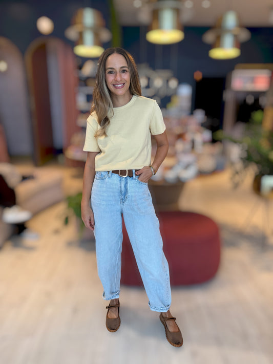 Butter yellow 100% Cotton tshirt