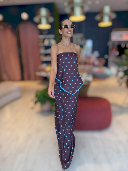 Bandana polka dots skirt set