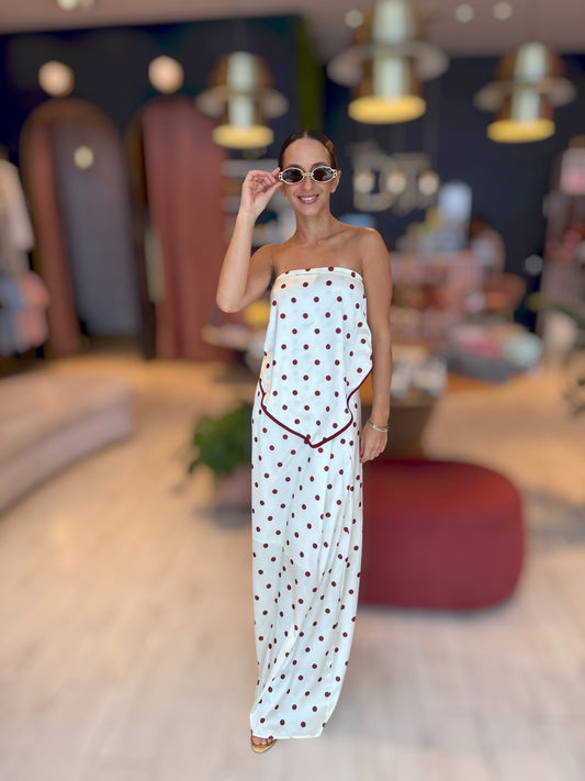 Bandana polka skirt set