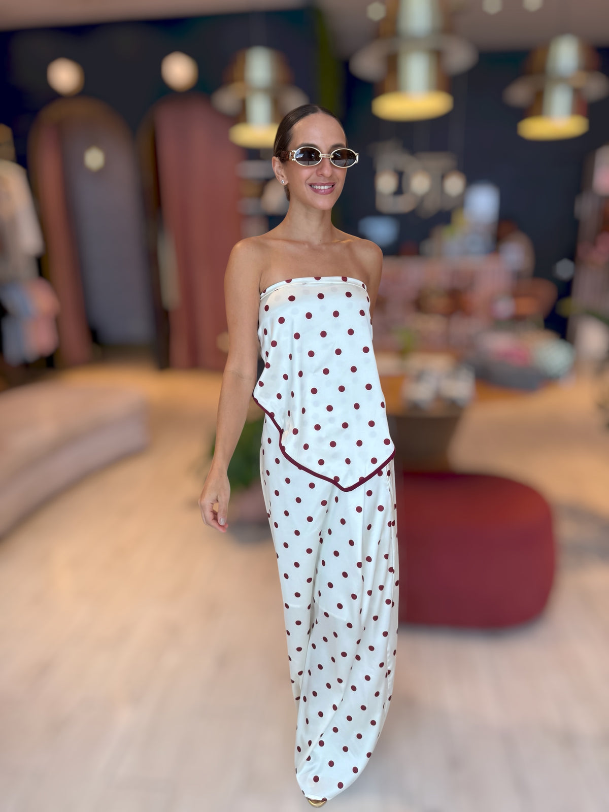 Bandana polka skirt set