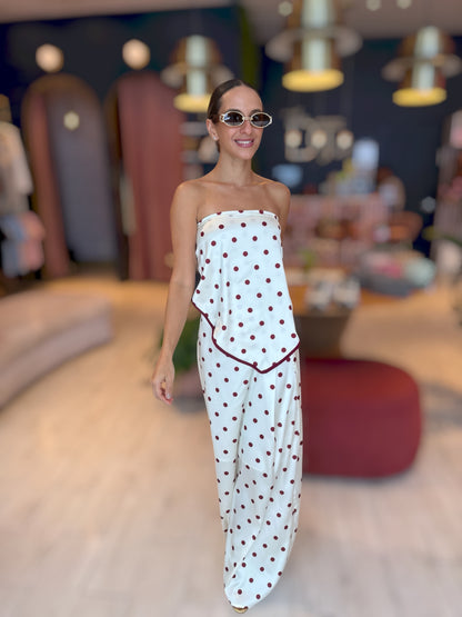 Bandana polka skirt set