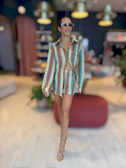 Ibiza Croché shorts set