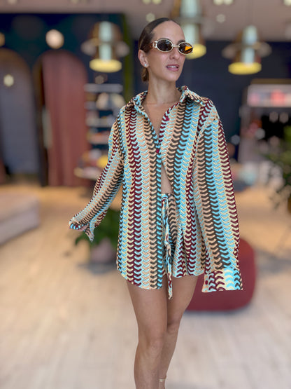 Ibiza Croché shorts set