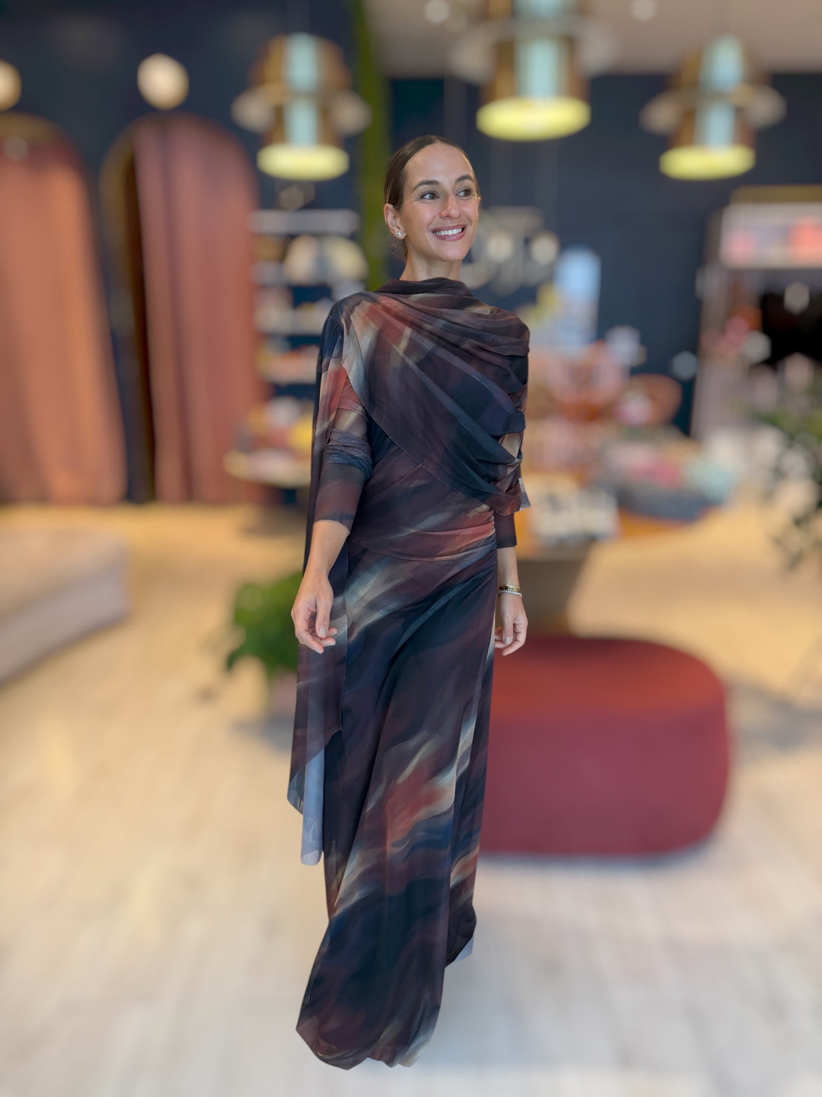 Zahara cape Dress
