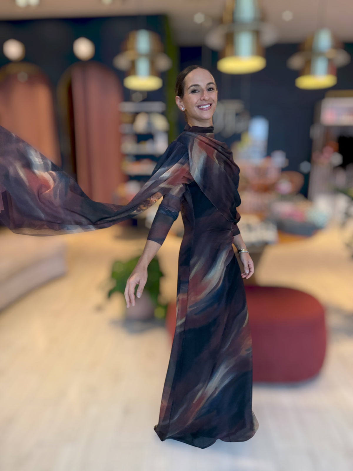 Zahara cape Dress