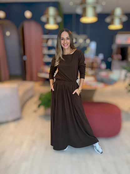 Aesthetic skirt set de viaje