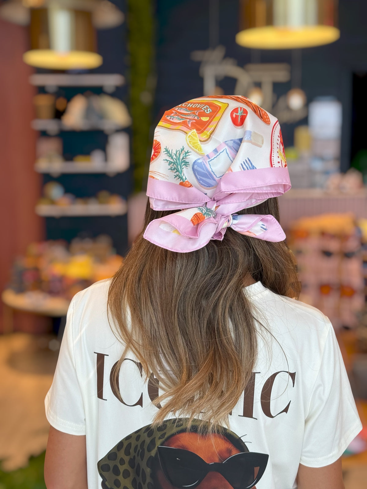 Breakfast trendy scarf