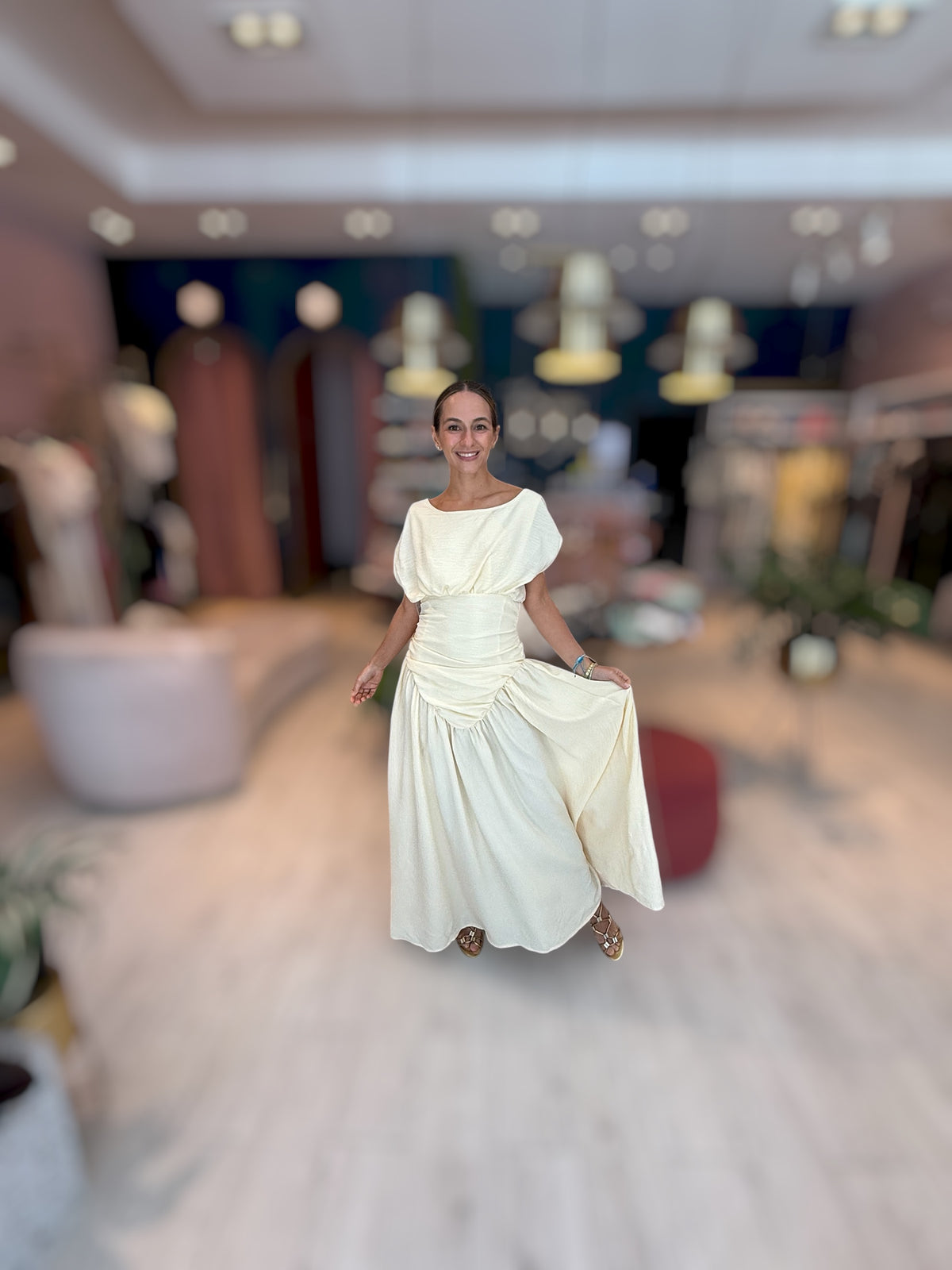Butter yellow santorini dress