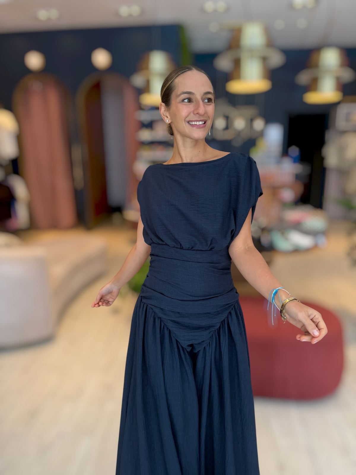 Navy Santorini Dress