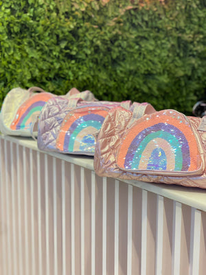 Lila rainbow duffle bag