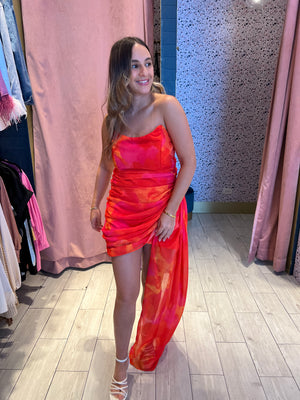 Draped Lara’s dress