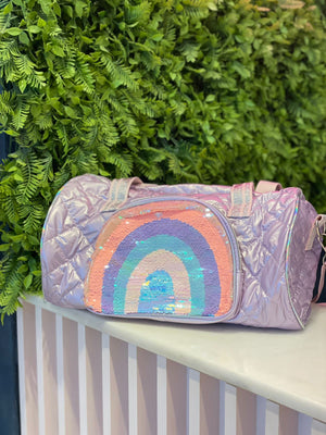 Lila rainbow duffle bag