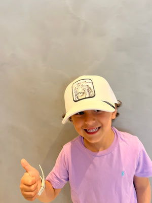 wild tiger leather hat for kids