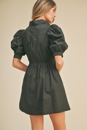 Black puffy dress