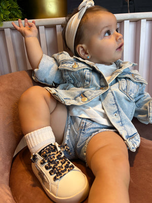 Silver GG sneakers for kids